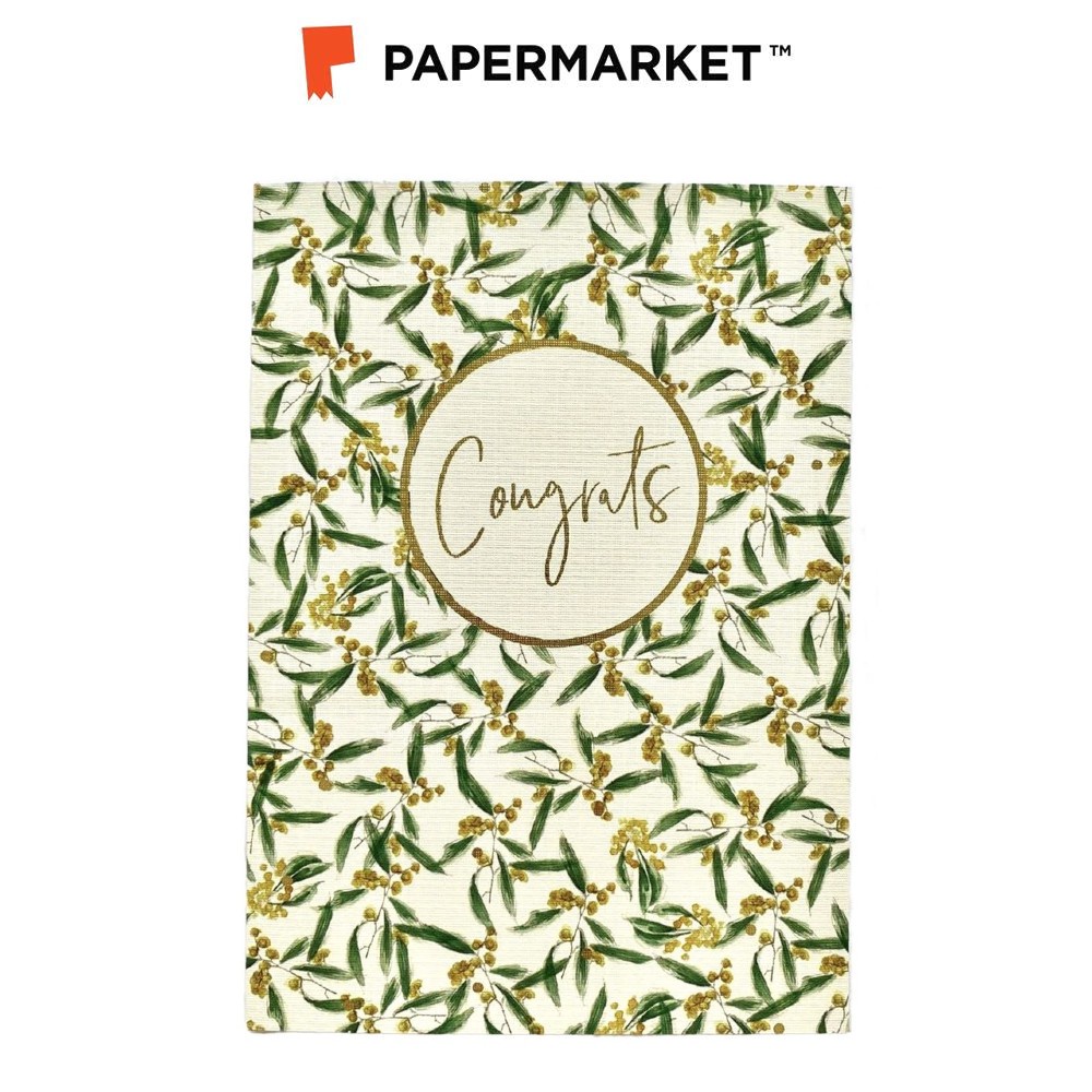 5 X 7 Inch With White Envelop Blank Greeting Card - Wattle Congrats ...