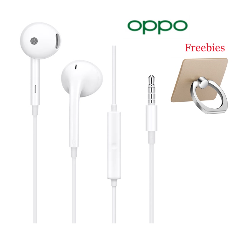 Original OPPO Earphone MH135 Headsets Built in Microphone 3.5mm Plug Earphone For Smartphone FIND X R15 Pro Reno 10 3