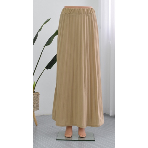 (5XL) Pleated Skirt Labuh Muslimah Plus Size / Palazzo Skirt Kembang ...