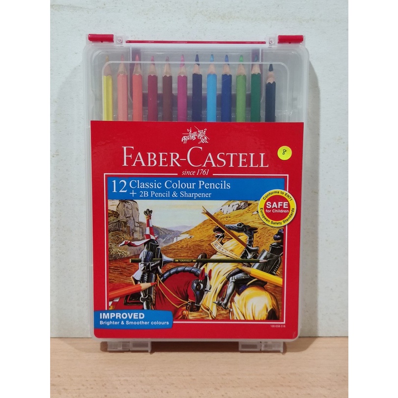 fabercastell 12 classic colour pencils, sharpener Shopee Malaysia