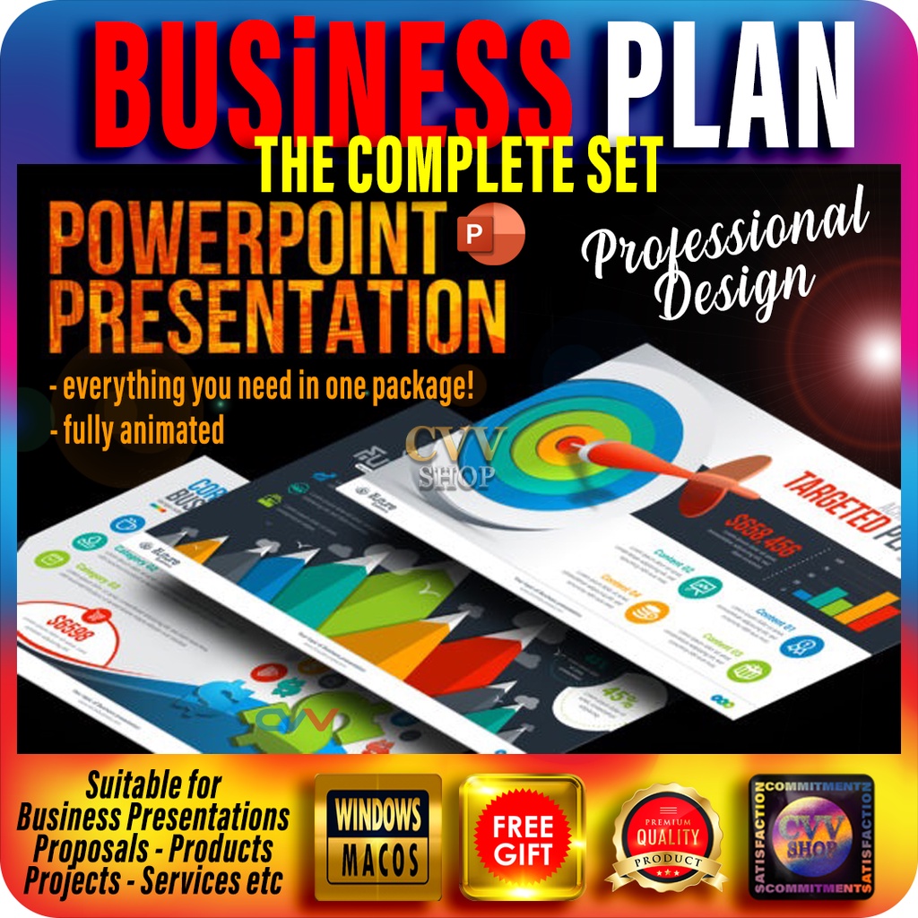 animated business plan powerpoint template