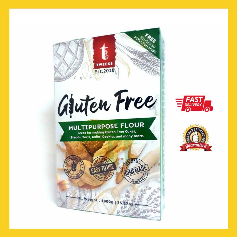 TWEEKS Tepung Serbaguna Gluten Free 1kg + 🔥🔥🔥Free Binder Psyllium Husk ...