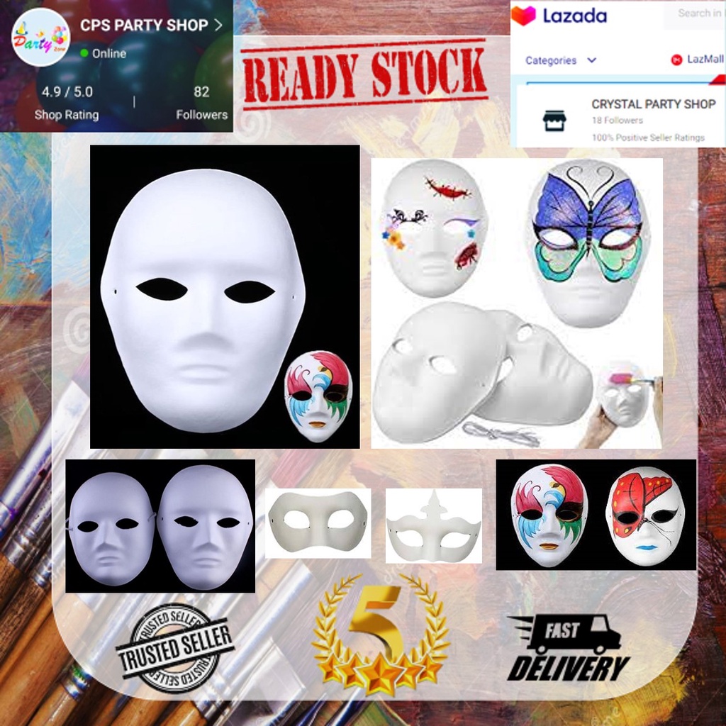 Art DIY Painting Cardboard Paper Mask Painting Mask Drawing Mask