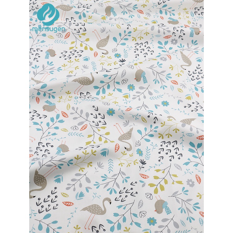 100% Cotton Fabric (Blue Floral series) Kain Cotton (Bunga Biru ...