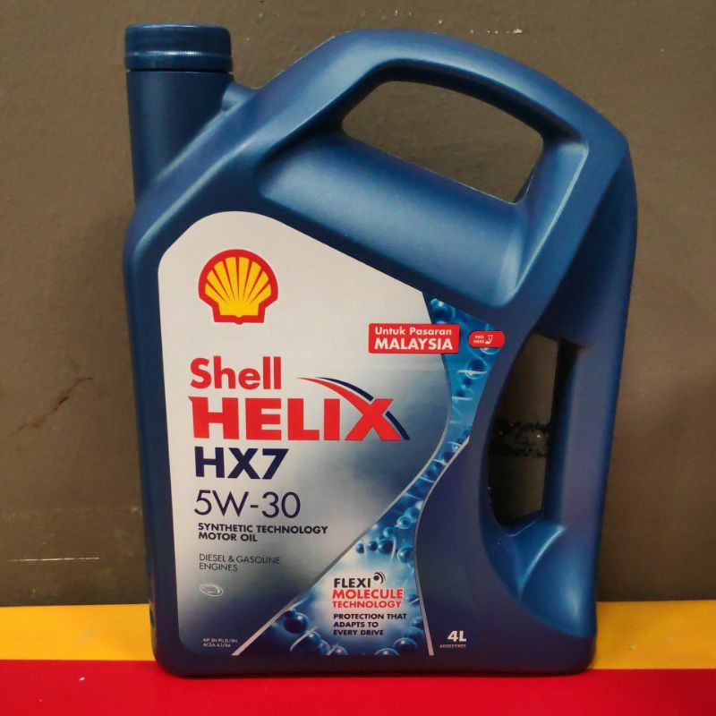 Shell Lubricant Oil (BUY 4 FREE 1) Helix HX7 5W-30 (4L) - Minyak Hitam ...