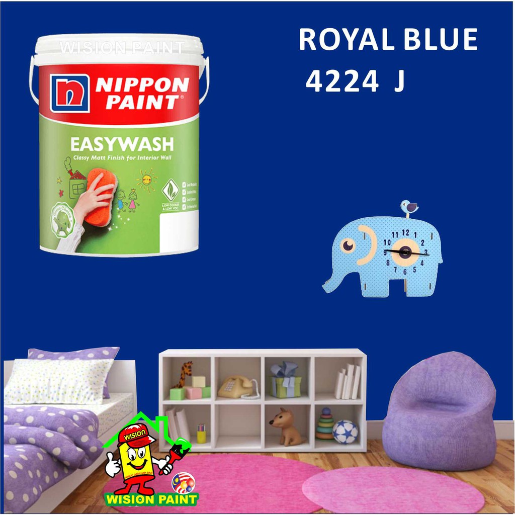 Royal Blue J L Nippon Paint Interior Vinilex Easywash Lustrous Easy Wash Easy