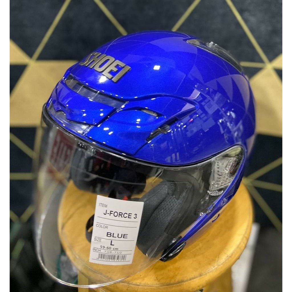 HELMET SHOEI J-FORCE 3 / JF3 / VISOR CJ1 (MATTE BLACK / BLUE
