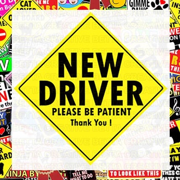 New Driver - Car Sticker / Bumper Sticker / Motor Sticker / Stiker ...