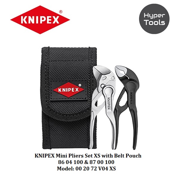 KNIPEX Mini Pliers Set XS with Belt Pouch Model 00 20 72 V04 XS