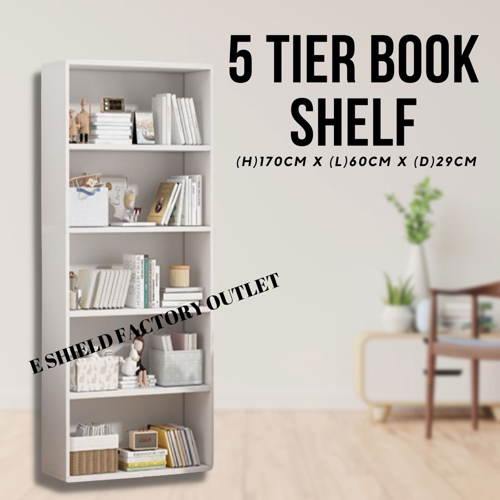 5 Tier Book Rack Book Shelf Multi-Purpose Rack & Shelf Storage Rack ...