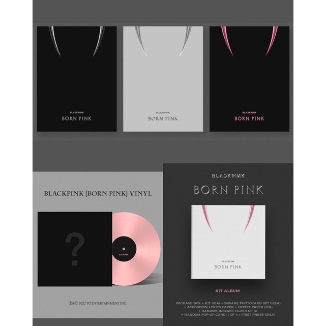 BLACKPINK - 2nd ALBUM [BORN PINK] ALBUM KIT LP VINYL NORMAL ALBUM ...