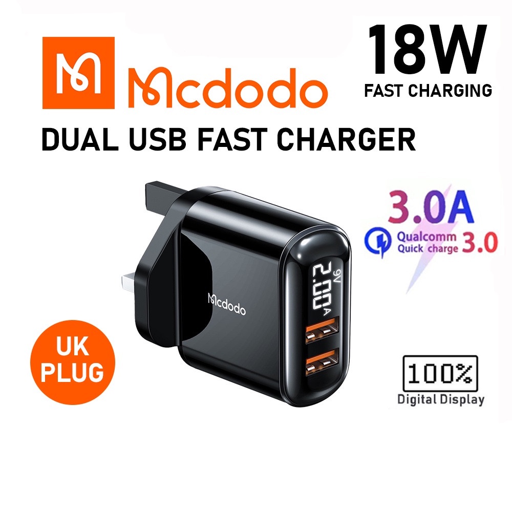 MCDODO CH6460 18W Fast Charger Adapter / QC 3.0 Super Fast Quick