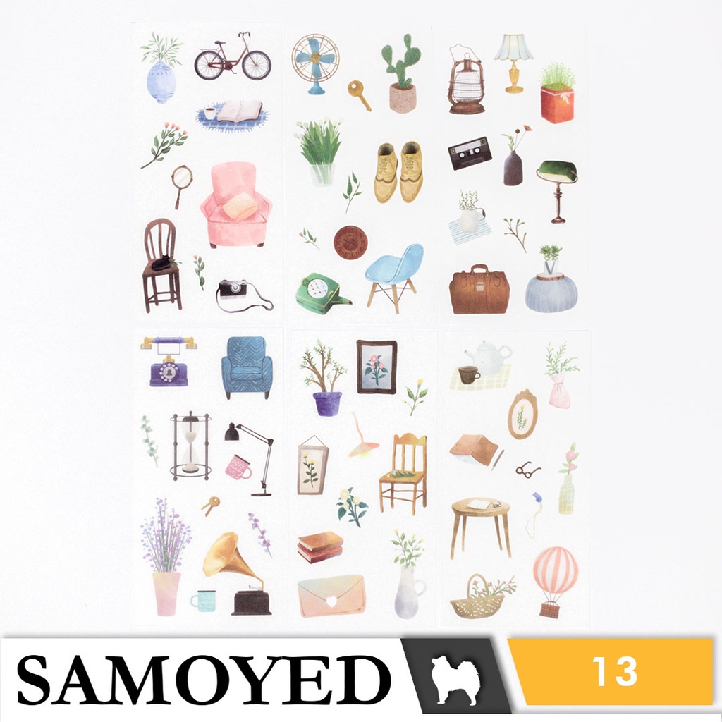 Samoyed STKREM Aesthetic Stickers Cute Cartoon Characters/Cartoon