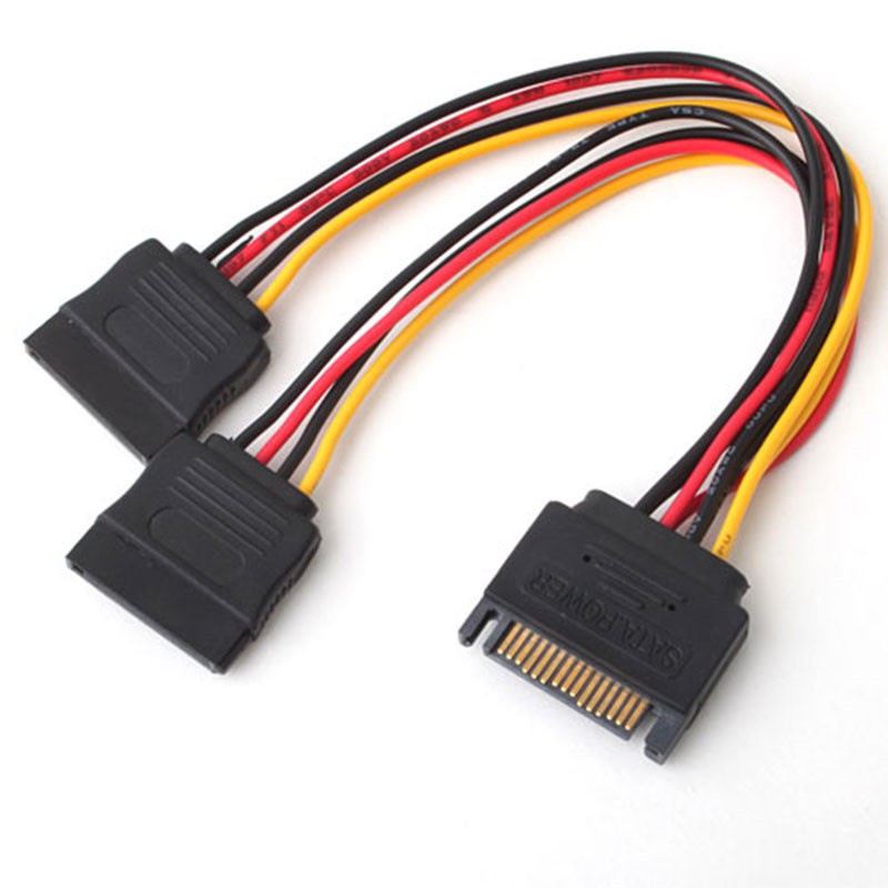 22-inch 7+15 Pin SATA To 4-Pin IDE Molex + SATA Port Combo Power Cable - 40cm