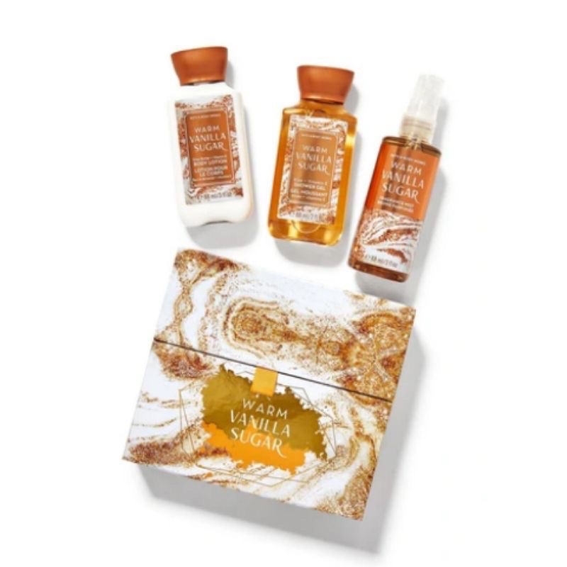 Bath & Body Works Warm Vanilla Sugar Gift Set - Shower Gel, Body