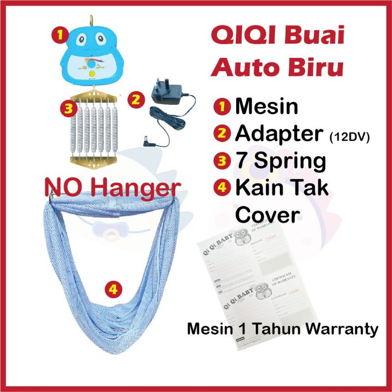 Newborn baby buaian elektrik Qiqi electronic baby cradle motor buaian ...