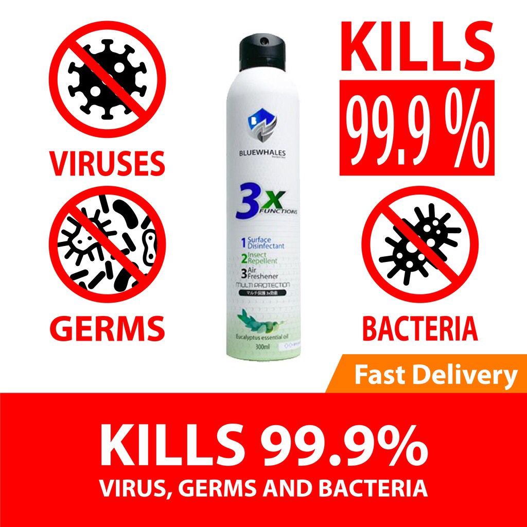 Bluewhales 3x multi protection | Disinfect Insect Repellant and Air ...