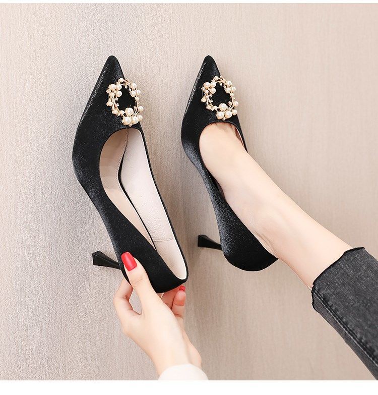 Fast Shipping SWEETC Kasut raya perempuan Raya Heels 2024 kasut