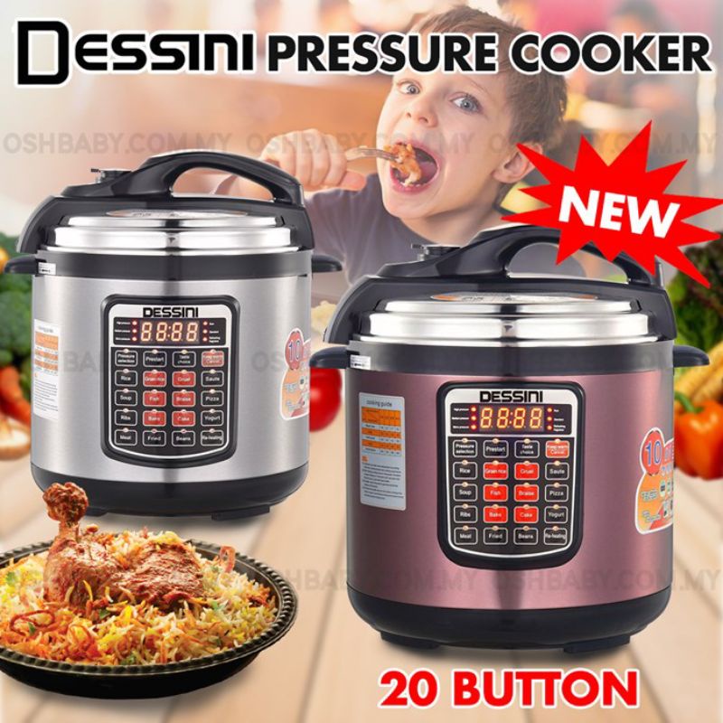 New Version 20 Button Dessini Pressure Cooker Rice Cooker Periuk Tekanan Tinggi Shopee Malaysia