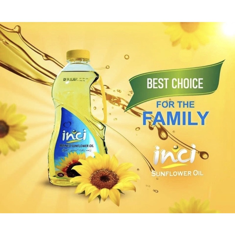 Inci Sunflower Cooking Oil Turkey/minyak masak bunga matahari Shopee