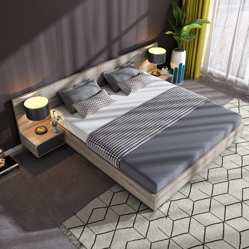 Nordic storage bed 1.8 meters modern minimalist double bed bedroom