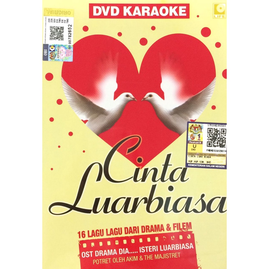 Cinta Luar Biasa 16 Lagu Dari Drama & Film (MTV KARAOKE DVD) | Shopee