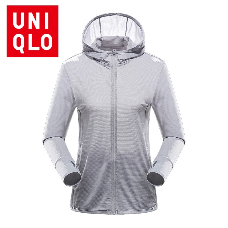 Uniqlo AIRism Women Hooded Upf50+ Jacket Windbreaker Uv Protection Skin ...