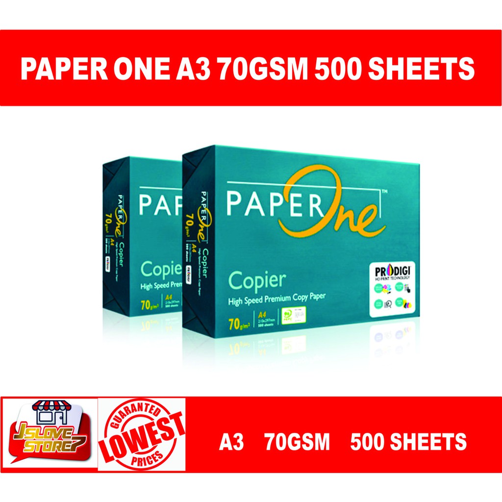 Paper One A3 Copier Paper - 70gsm (500 Sheets) | Shopee Malaysia