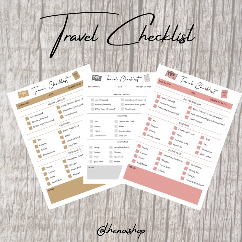 Travel Checklist, Vacation Checklist, Trips List, Travel Checklist ...