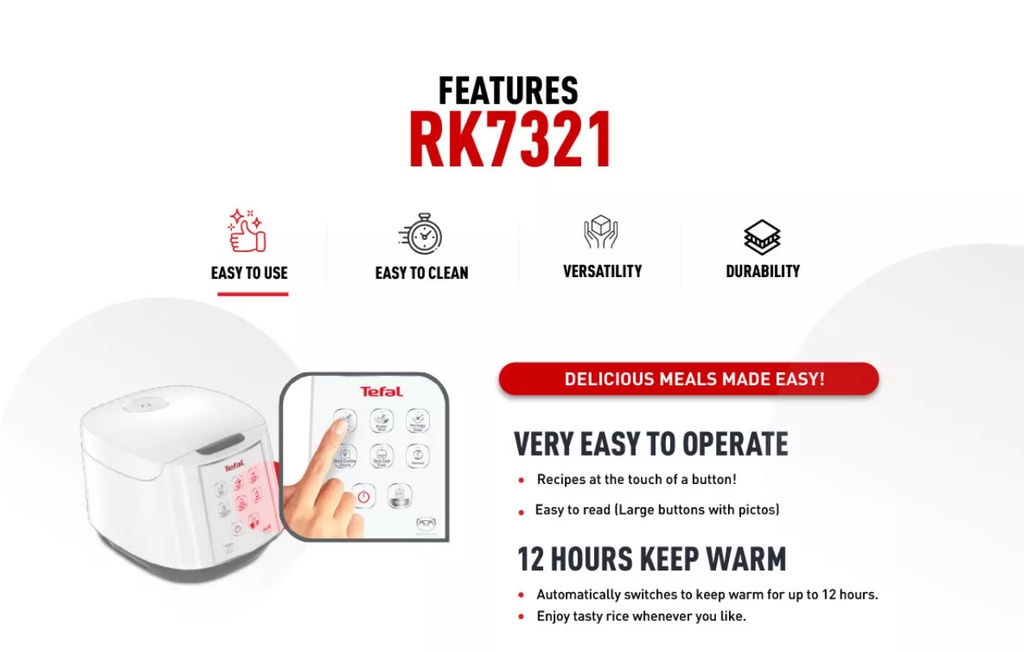 [ FREE Bubble Wrap ] Tefal RK7321 Fuzzy Logic Rice Cooker 1.8L 10 Cups