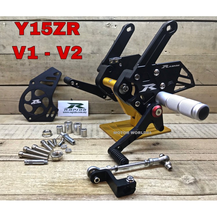 Y15ZR V1 V2 RACING FOOTREST / SINGLE FOOTREST WITH FRONT SPROCKET COVER ...