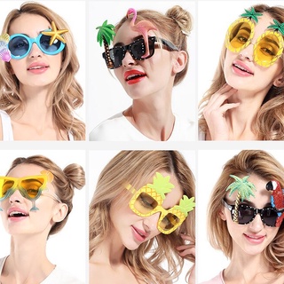 PINEAPPLE PARTY SUNGLASSES Tropical Eyeglasses Hawaiian Luau Funny