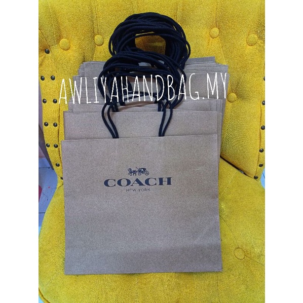 CLEARANCE READY STOCK MALAYSIA COACH MEDIUM PAPERBAG