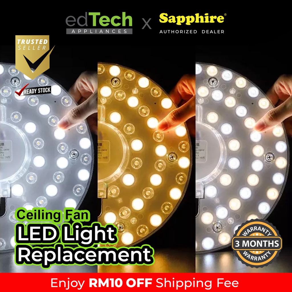 Sapphire Ceiling Fan LED Light / Driver Replacement Spare Part Light