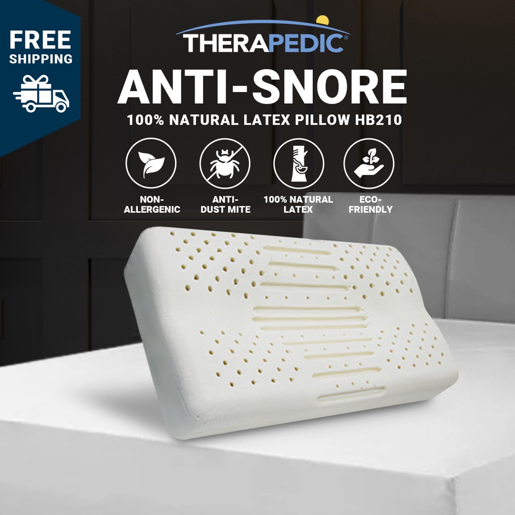 Therapedic USA Anti Snore Natural Latex Pillow Shopee Malaysia