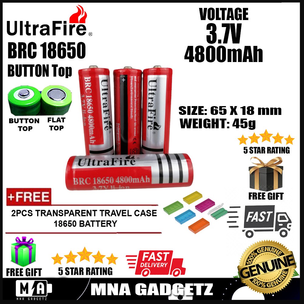 Ultrafire 18650 4800mah 37v 4800mah 4800mah 4800mah Brc18650 Brc 18650 Lithium Ion Li Ion Rech 8691