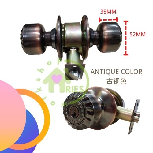 Entrance lock / Cylindrical lock / Antique color door lock set / JTC ...