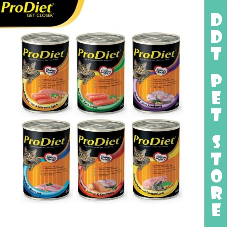 DDT PET STORE !! PRODIET 400G CAN FOOD (TUNA / OCEAN FISH / MACKERAL