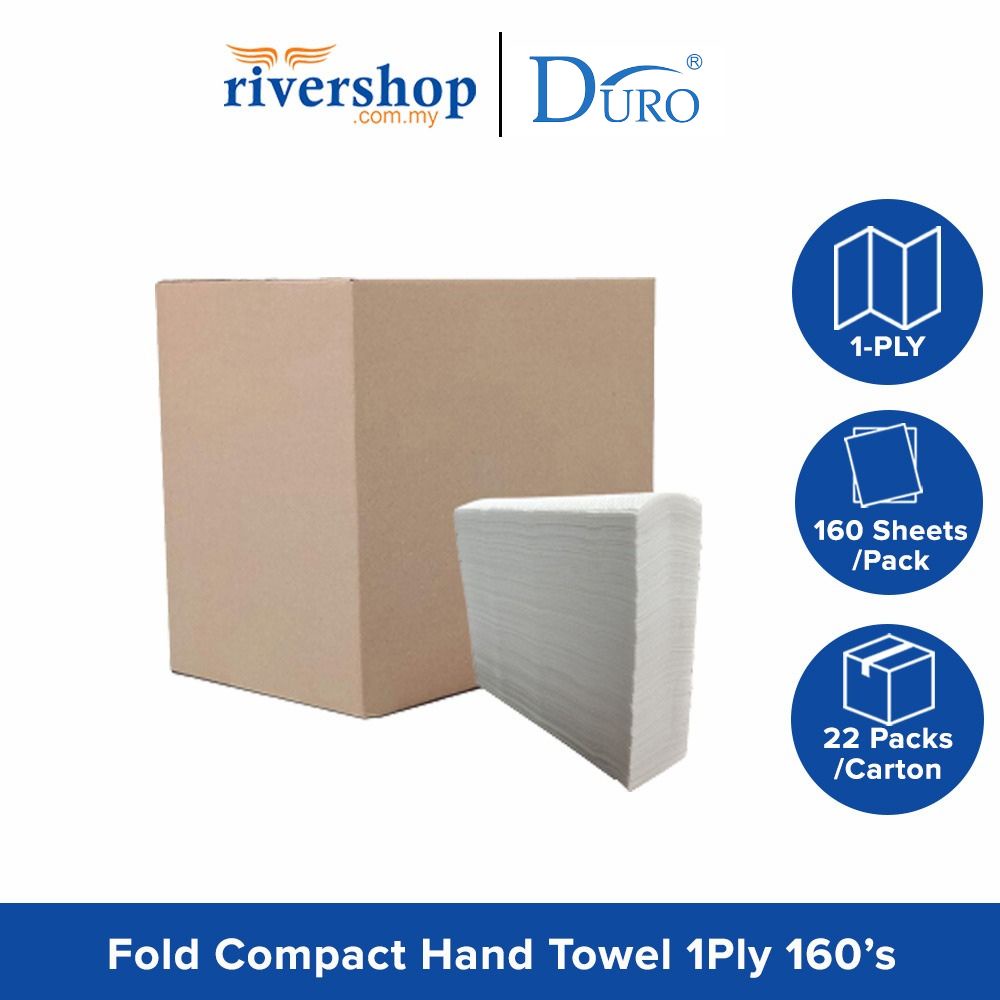 DURO 5 Fold Compact Hand Towel TP112 Paper Towel Tissue Tisu Tuala ...