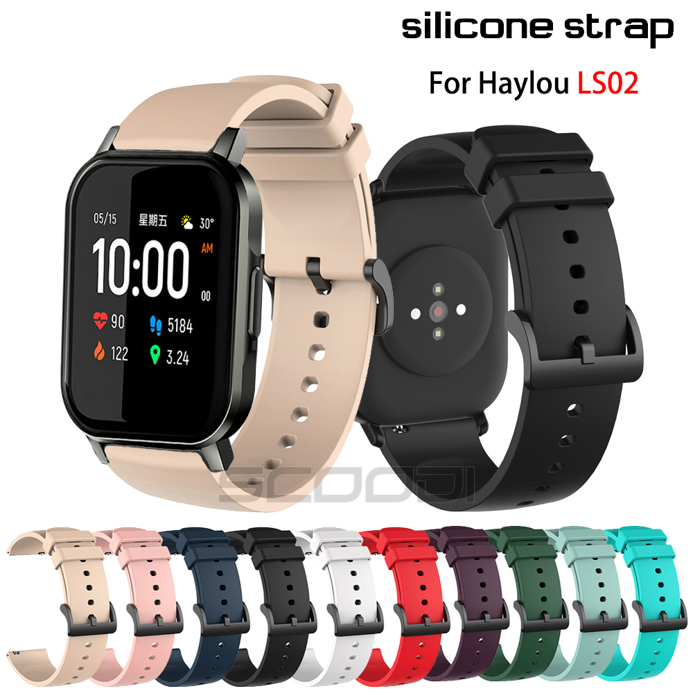 Silicone Strap For Xiaomi Haylou Smart watch 2 LS02 RS4 RS4 Plus Smartwatch Sport wrist watch bands Shopee Malaysia