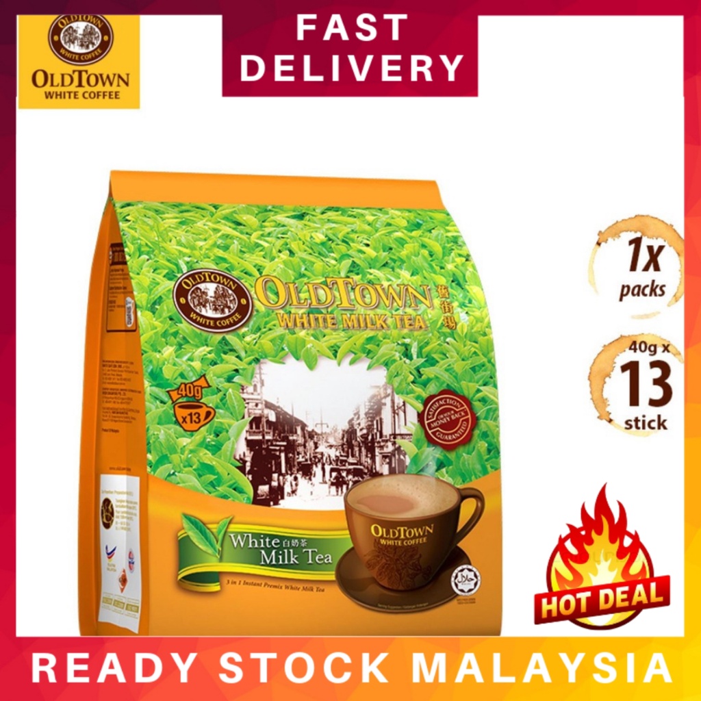 OLDTOWN Milk Tea 3 in 1 White Milk Tea Instant Premix 40g x 13 sticks ...