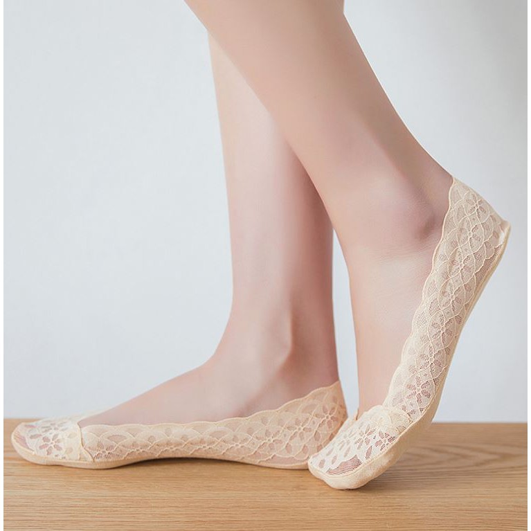 Lace hot sale invisible socks