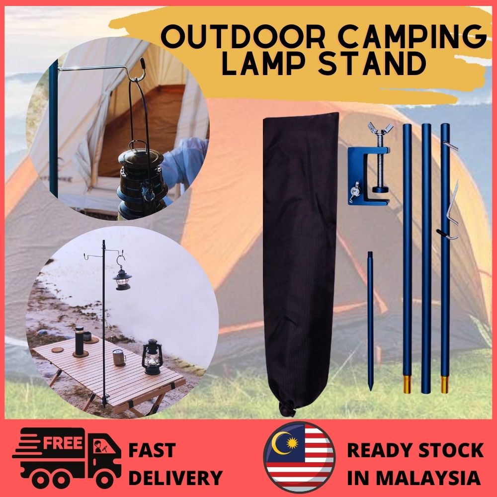 🔥 Ready Stock 🔥2 in 1 Camping Table Folding Lamp Pole String Light Pole