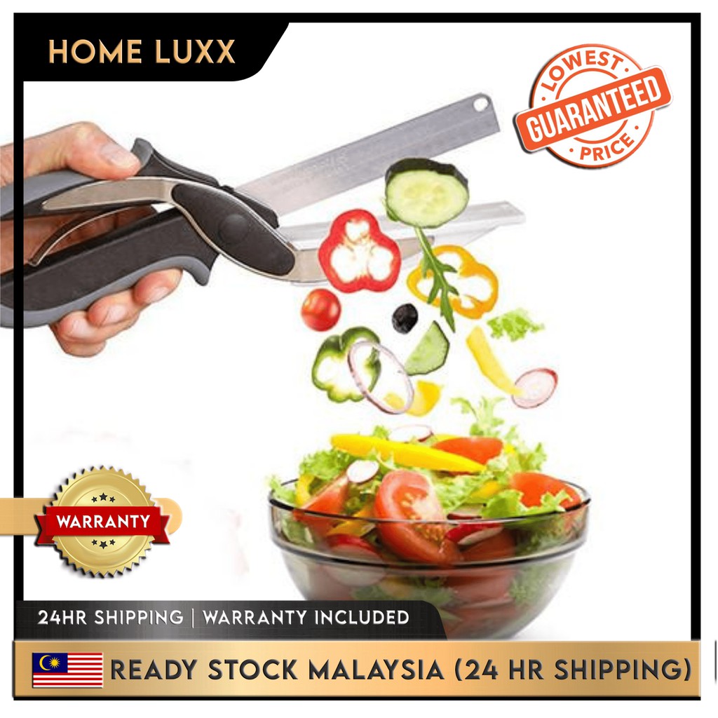 Clever Cutter Stainless Steel Kitchen Scissors 2 in 1 Multifunction ...