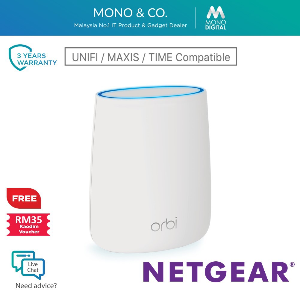 NETGEAR RBS20 AC2200 Tri-Band Wi-Fi discount Coverage Orbi Whole Home Satellite