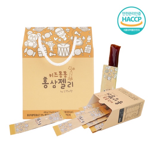 [HAEIN] Korean Red Ginseng Jelly Stick for Kids 15g X 30 Sachets