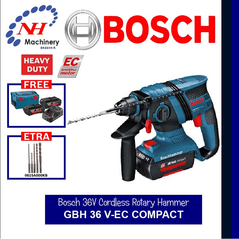 Bosch GBH 36 V EC COMPACT 36V Cordless Rotary Hammer Shopee