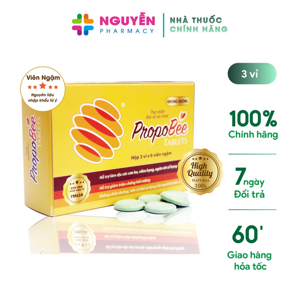 Propobee Propolis Lozenges Are SugarFree Reduce Cough, Pain, Burning