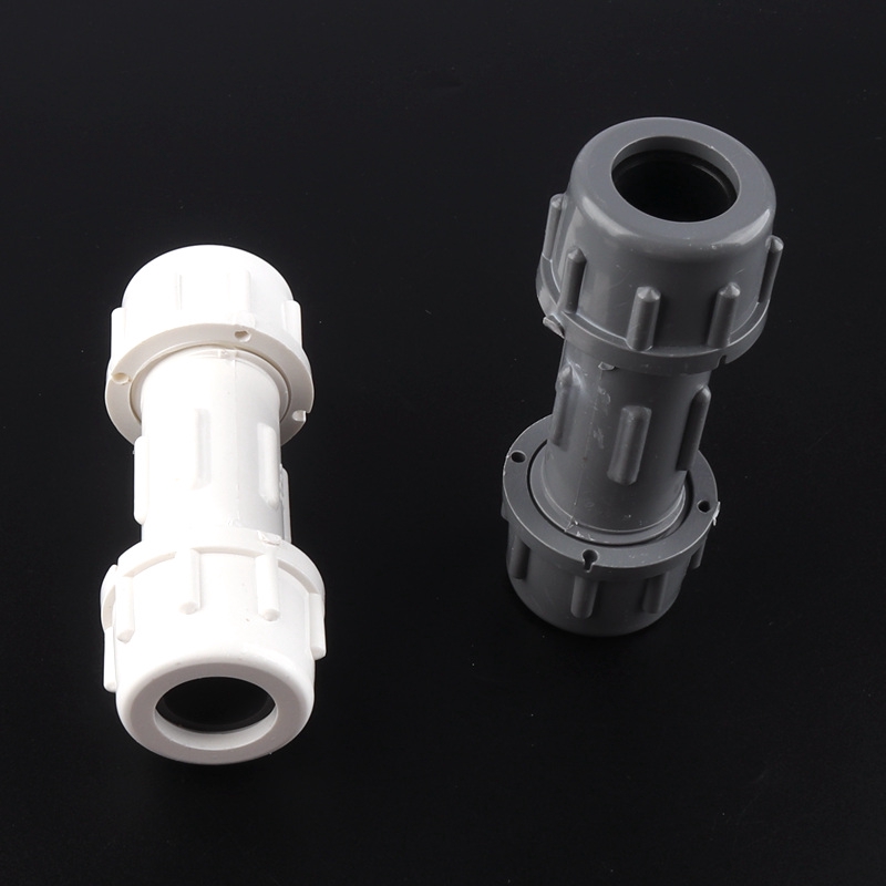 2pcs Inner Dia 20/25/32mm PVC Quick Connectors White/Grey PVC Repair Joint for Water Pipe