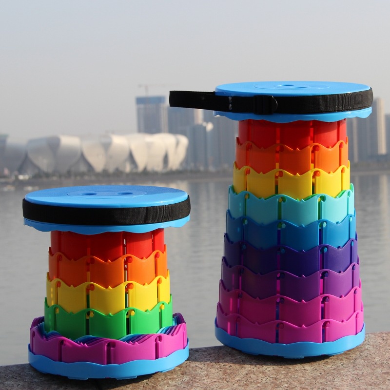 Folding Outdoor Telescopic Stool Retractable Folding Chair Extendable ...